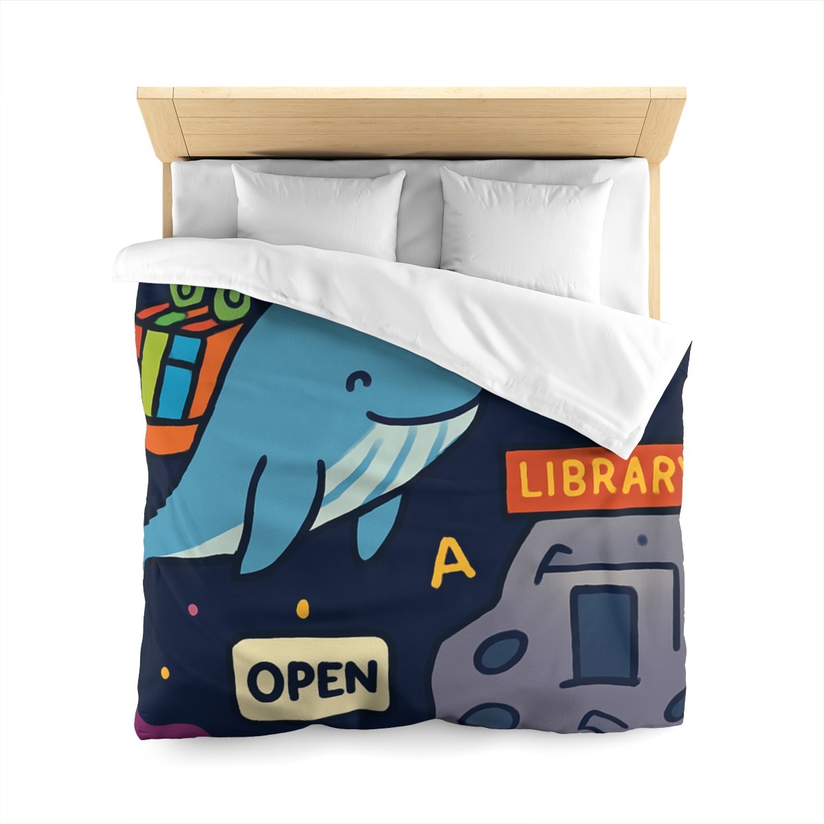 Nebula Library Whale trendy bedroom duvets