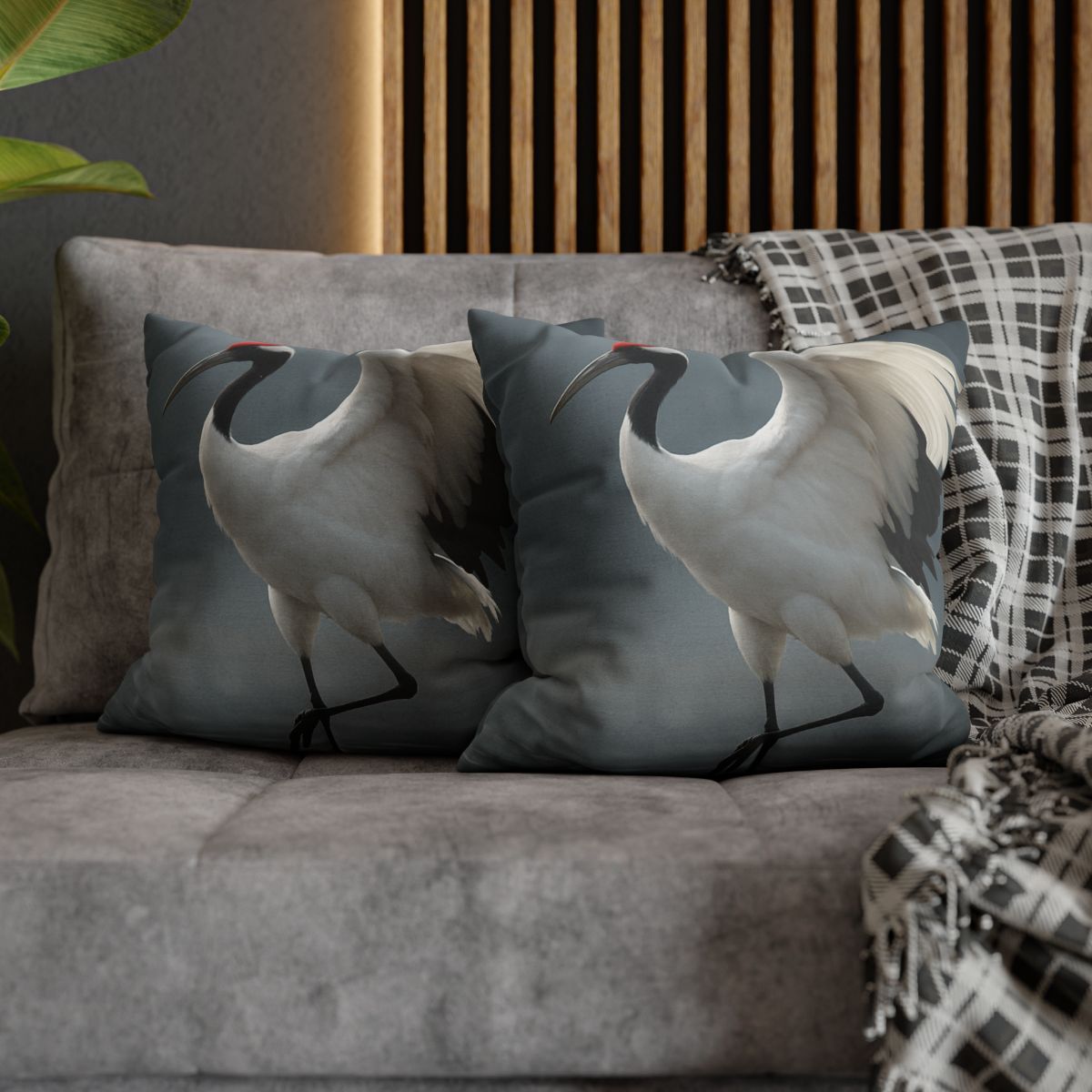Mist Dancer Red Crowned Crane unique gift pillow cases