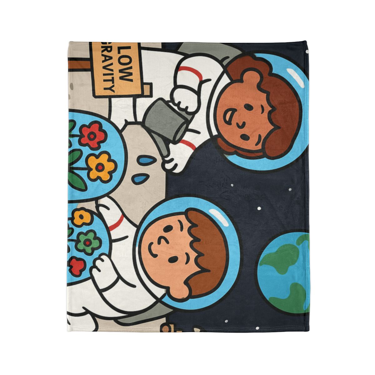 Gravity Garden On The Moon designer printed blankets