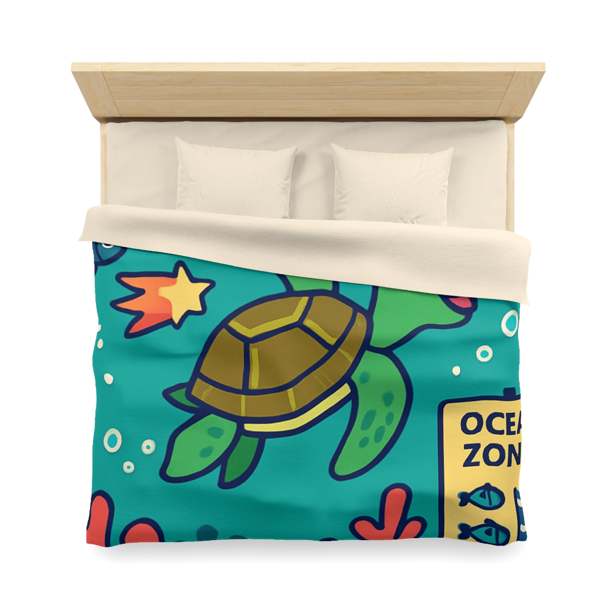 Coral Comet Turtle Parade unique patterned duvets