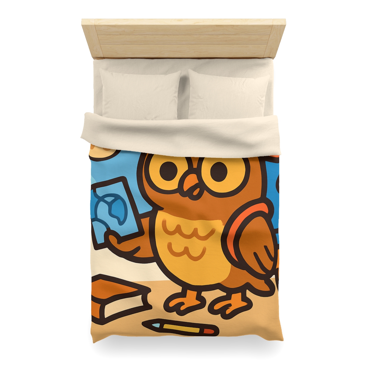 Rocket School Owl custom duvets