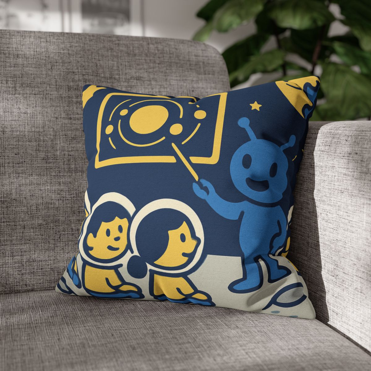 Celestial Classroom On The Moon comfortable bedding pillow covers