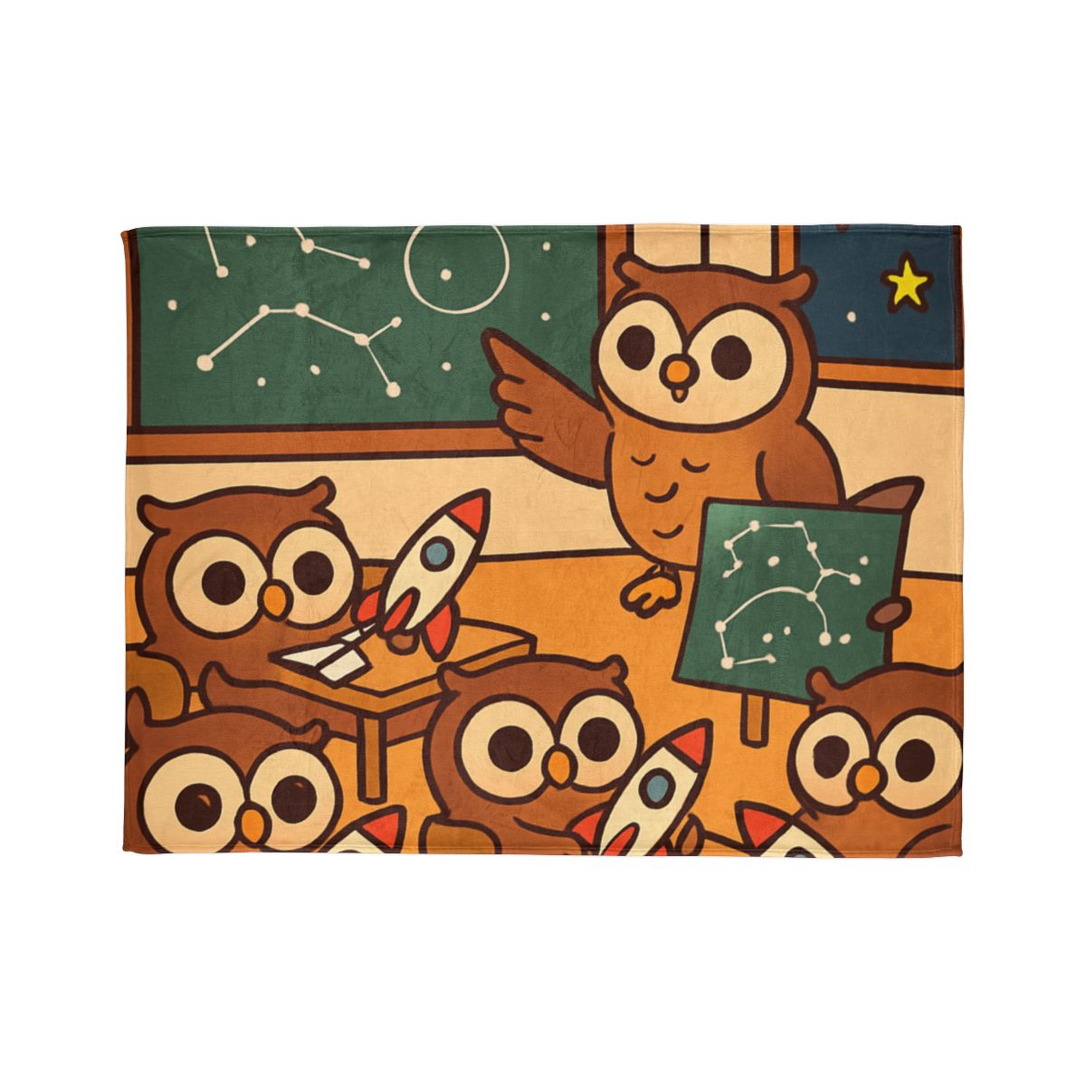 Rocket School Of Owls warm winter blankets