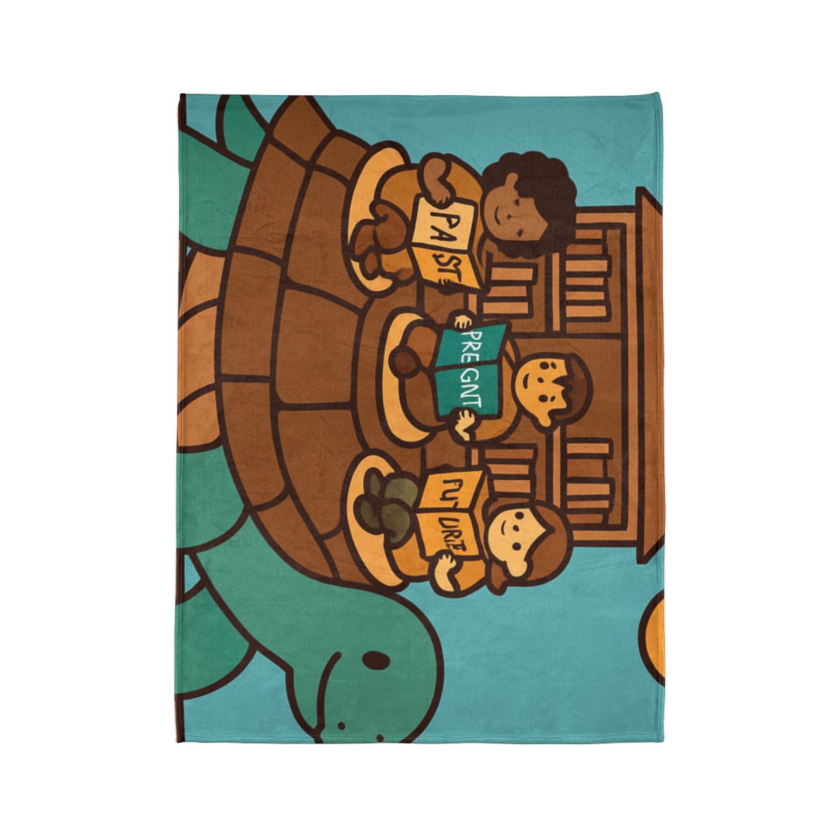 Time Traveling Turtle Library trendy patterned blankets