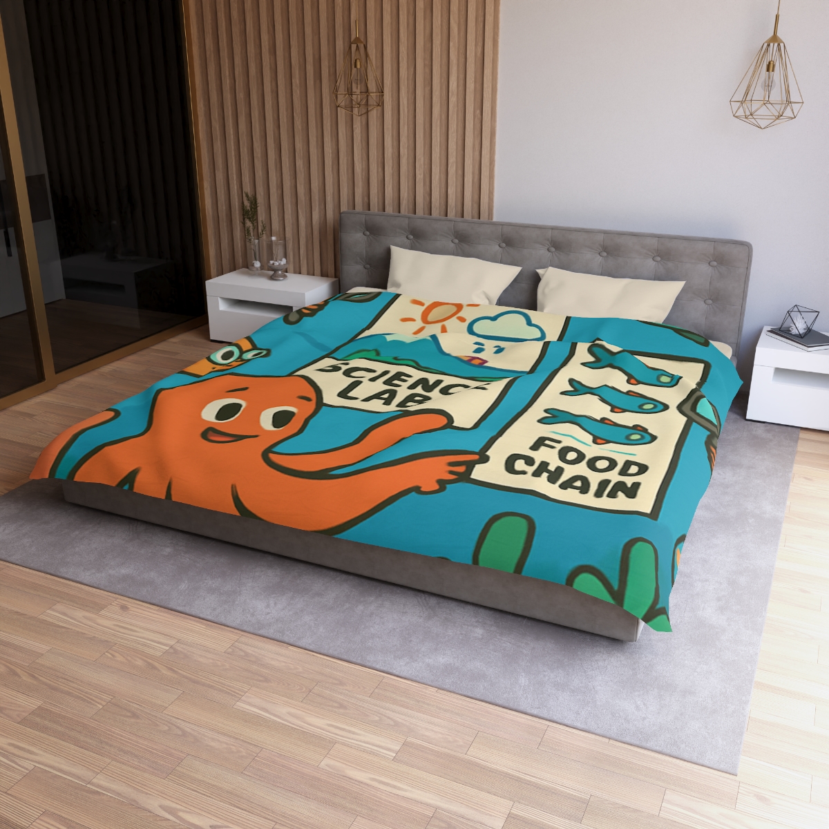 Underwater Science Lab Reef custom duvets