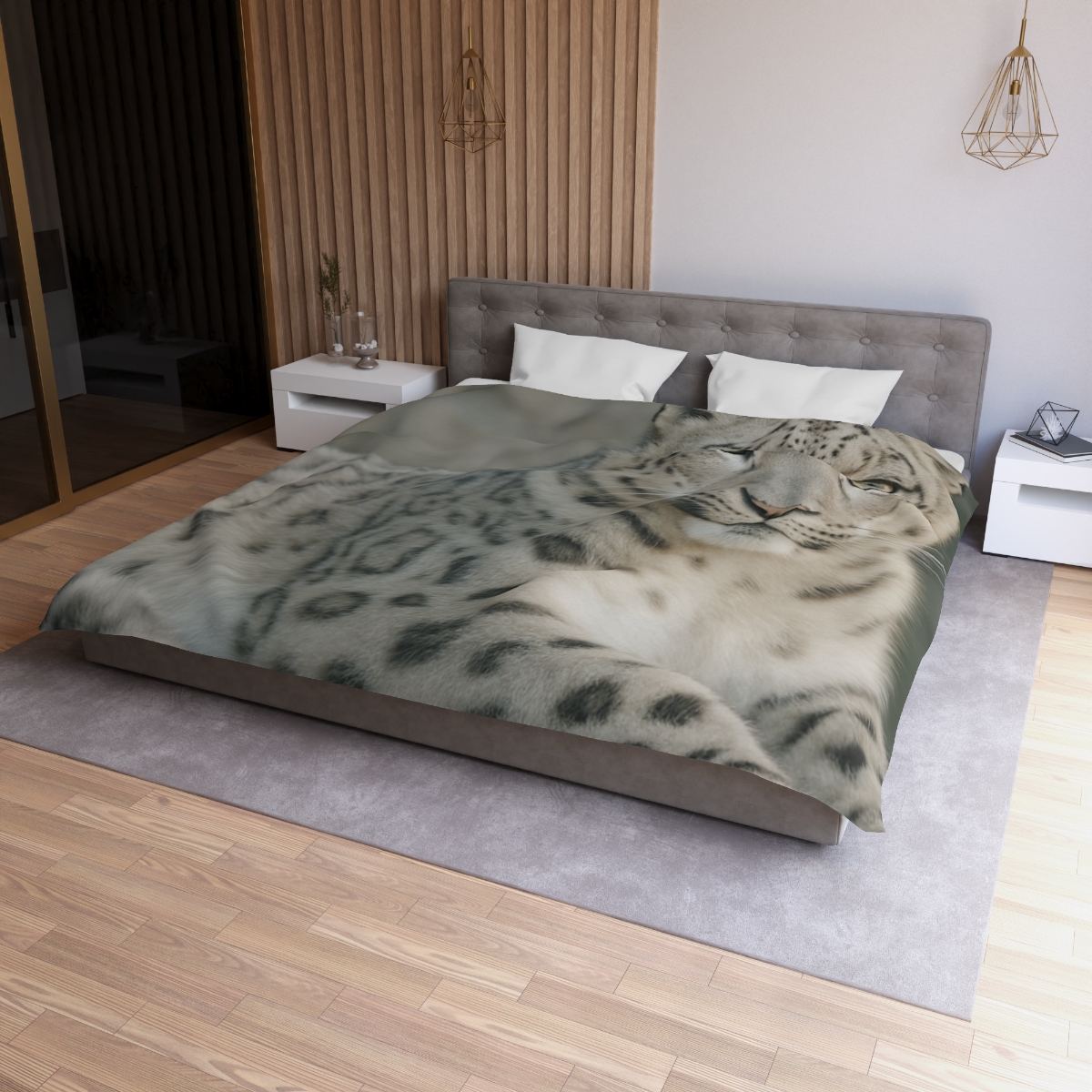 Hidden Realm Snow Leopard unique patterned duvets