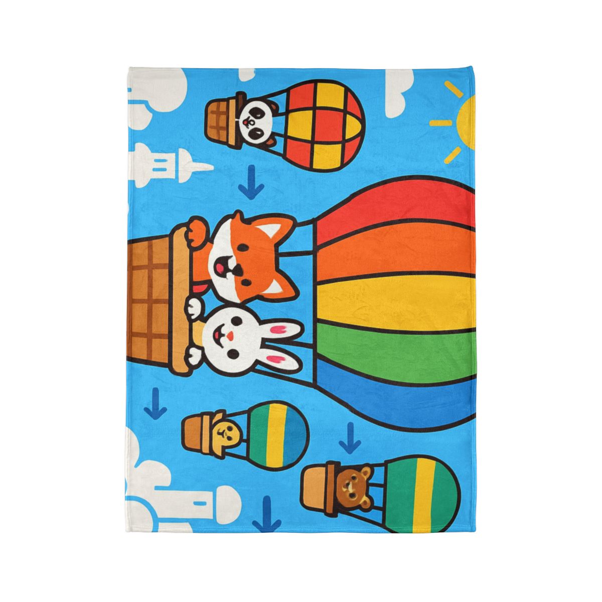 Cloud City Balloon Race unique gift blanketscustom blankets