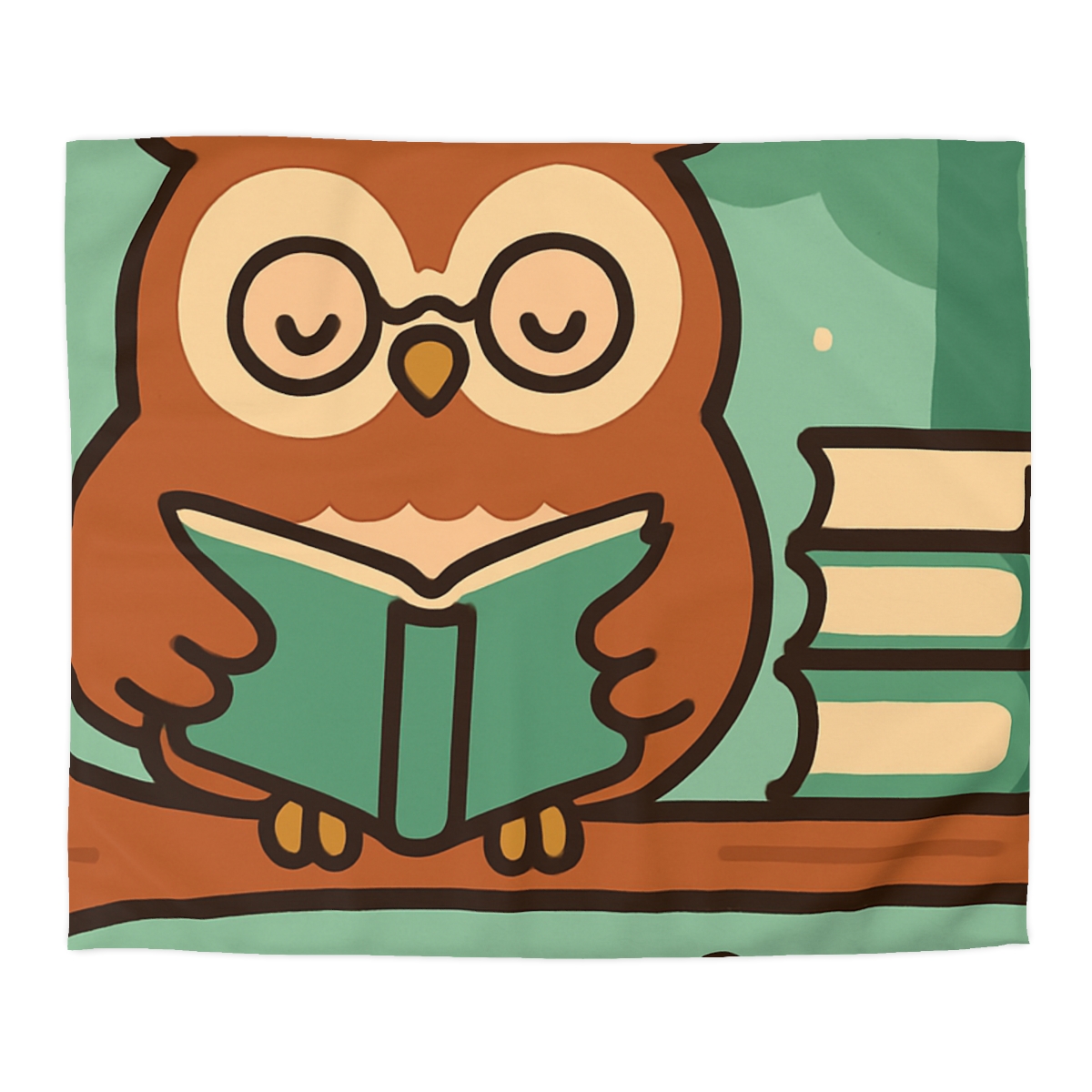 Forest Library Owl designer printed duvets