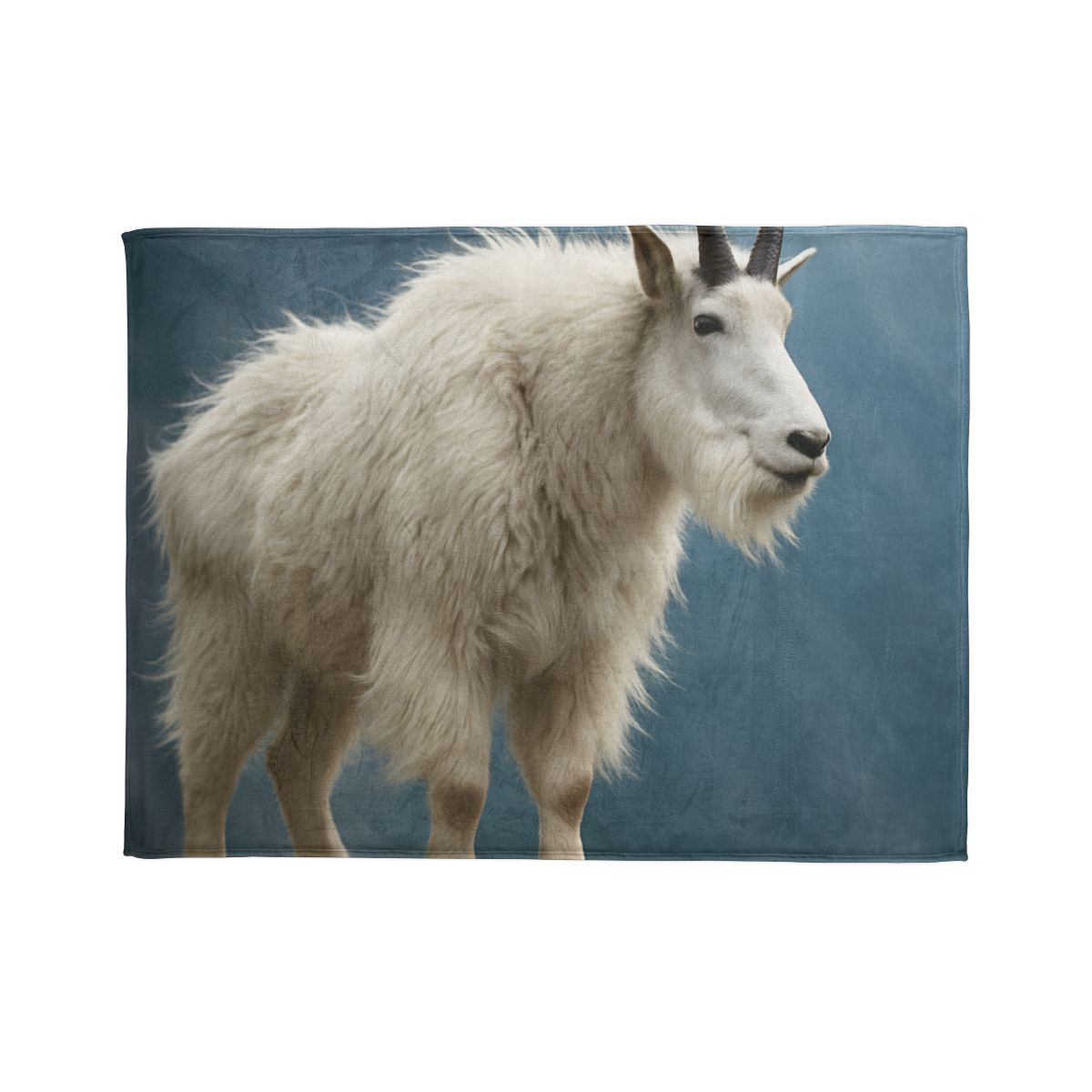 Glimmer Peak Mountain Goat designer printed blankets