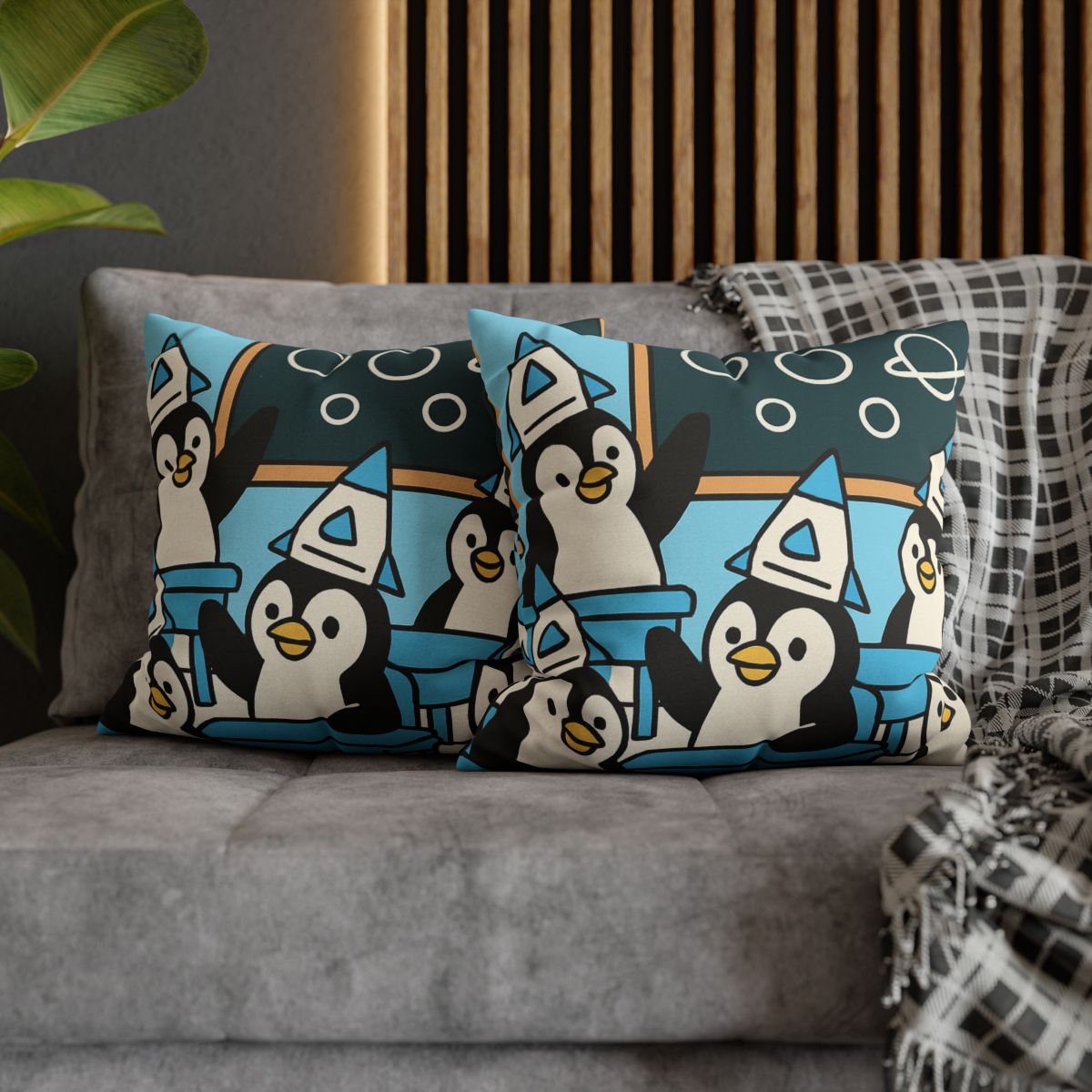 Rocket Penguin Class unique gift pillow cases