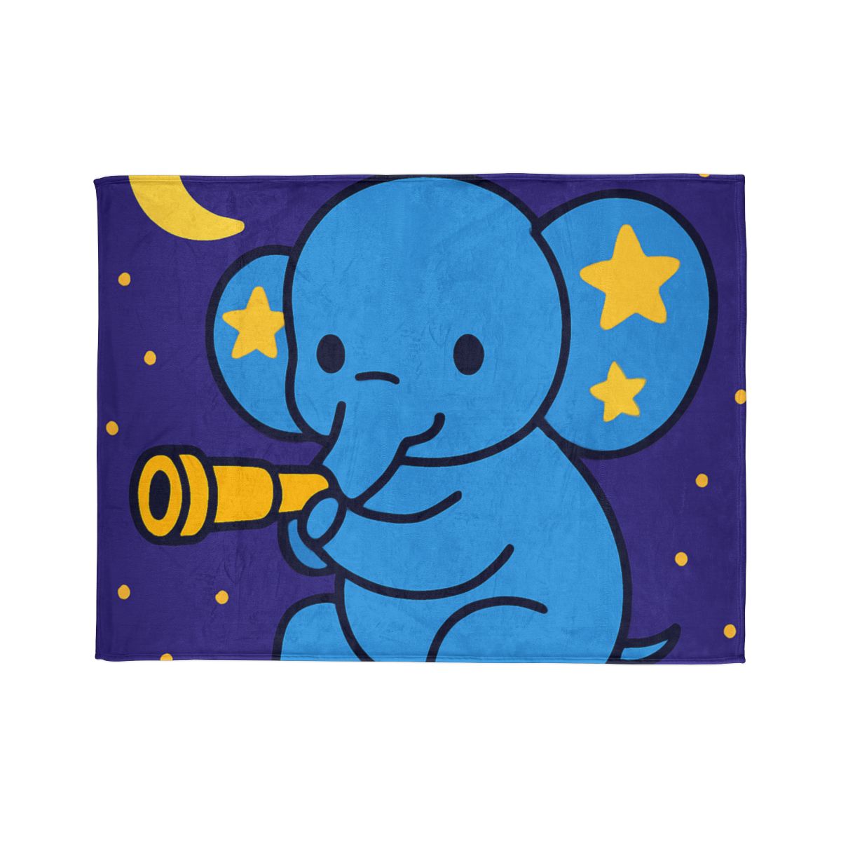 Starlight Safari Elephant personalized cozy blankets