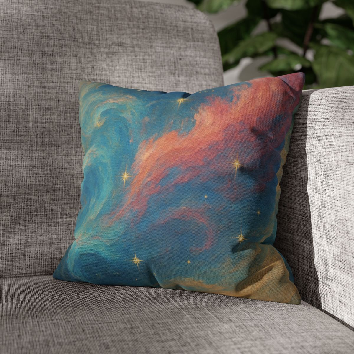 Chromatic Nebula Tidal Bloom stylish decorative pillowcases