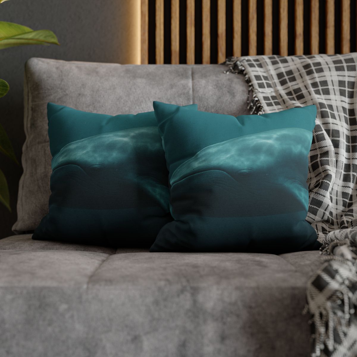 Ocean Song Blue Whale comfortable bedding pillow covers