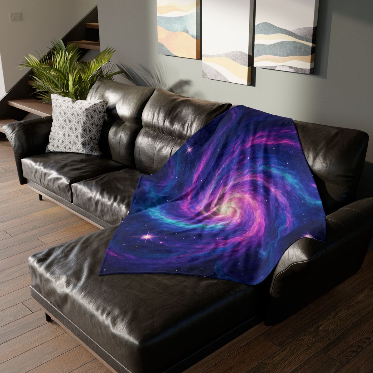 Nebula Spiral Haze decorative home blankets