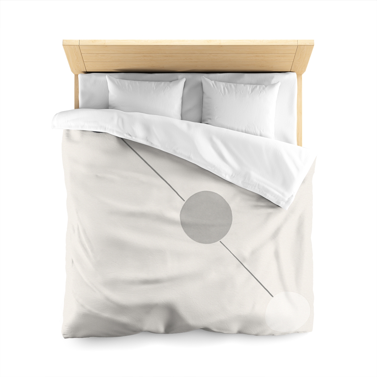 Orbital Triad Alignment designer printed duvets