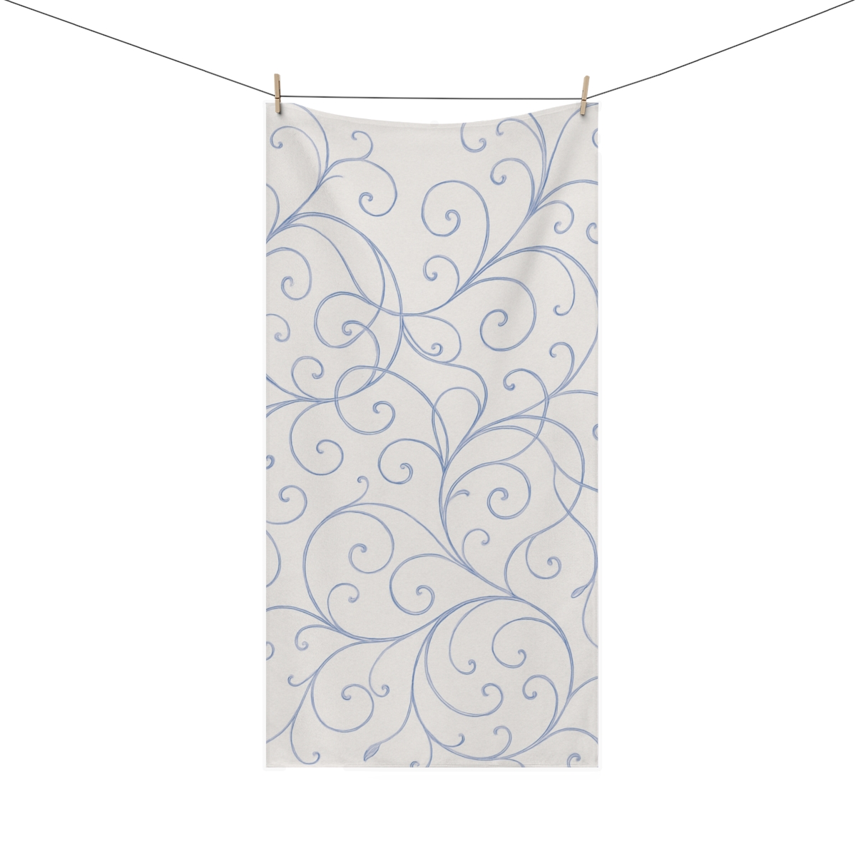 Vine Curl Filigree Drift stylish beach towels