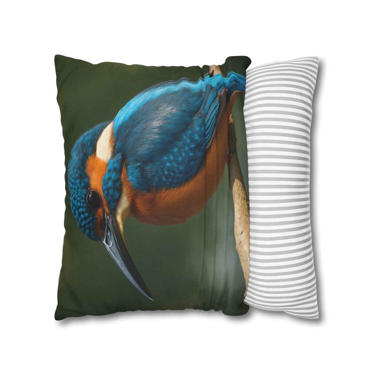 Azure Bolt Common Kingfisher designer print pillow cases