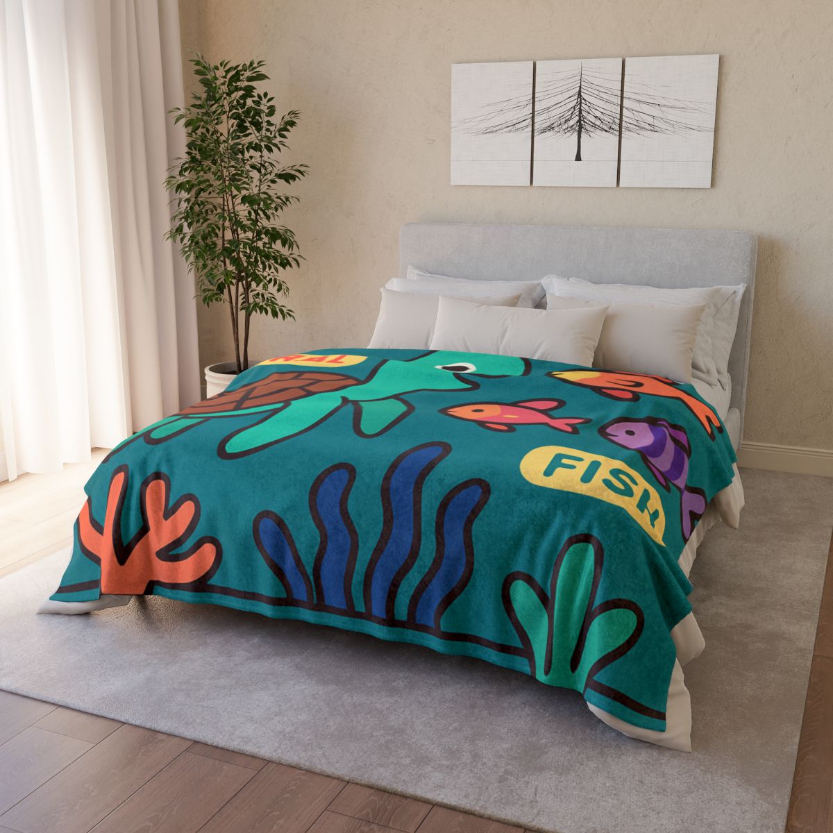 Starry Coral Safari designer printed blankets