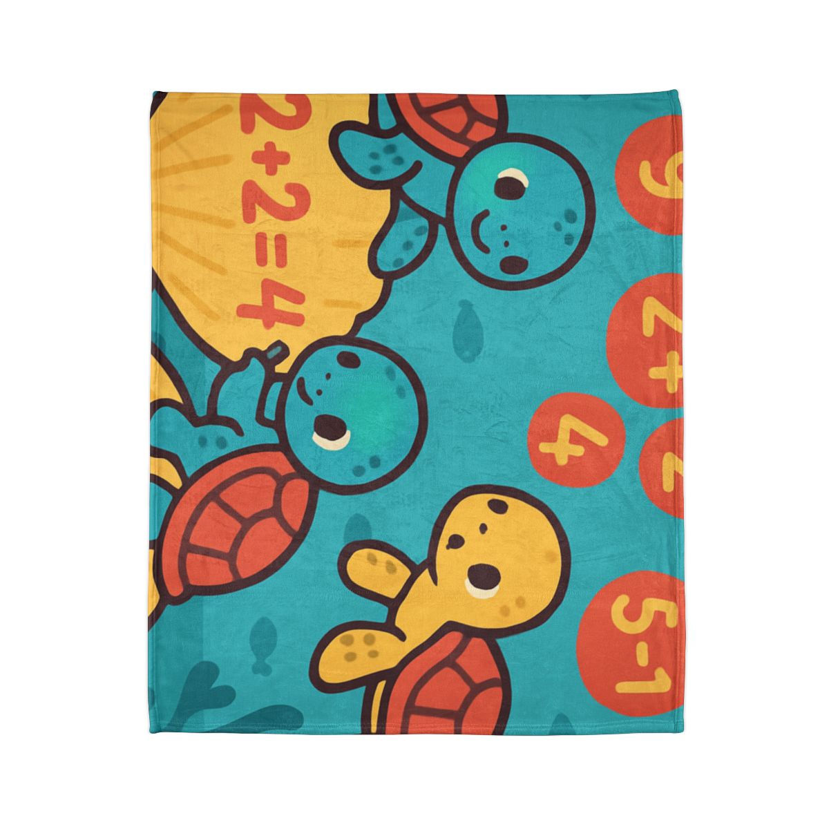 Coral Reef Math Turtles warm winter blankets