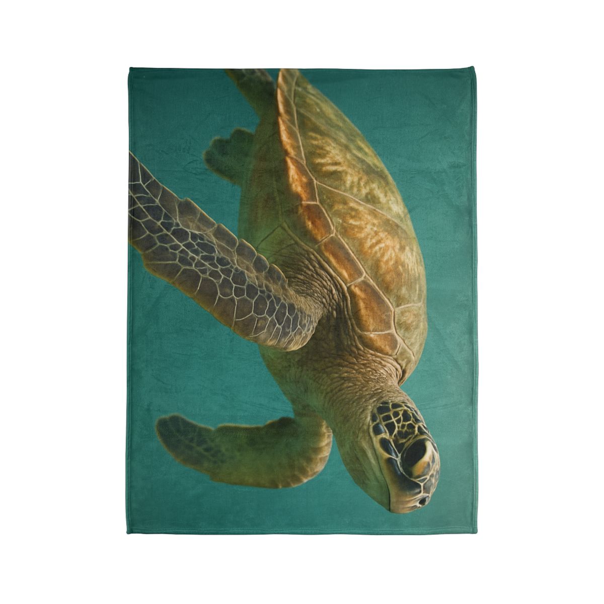 Amber Stillness Green Sea Turtle trendy patterned blankets