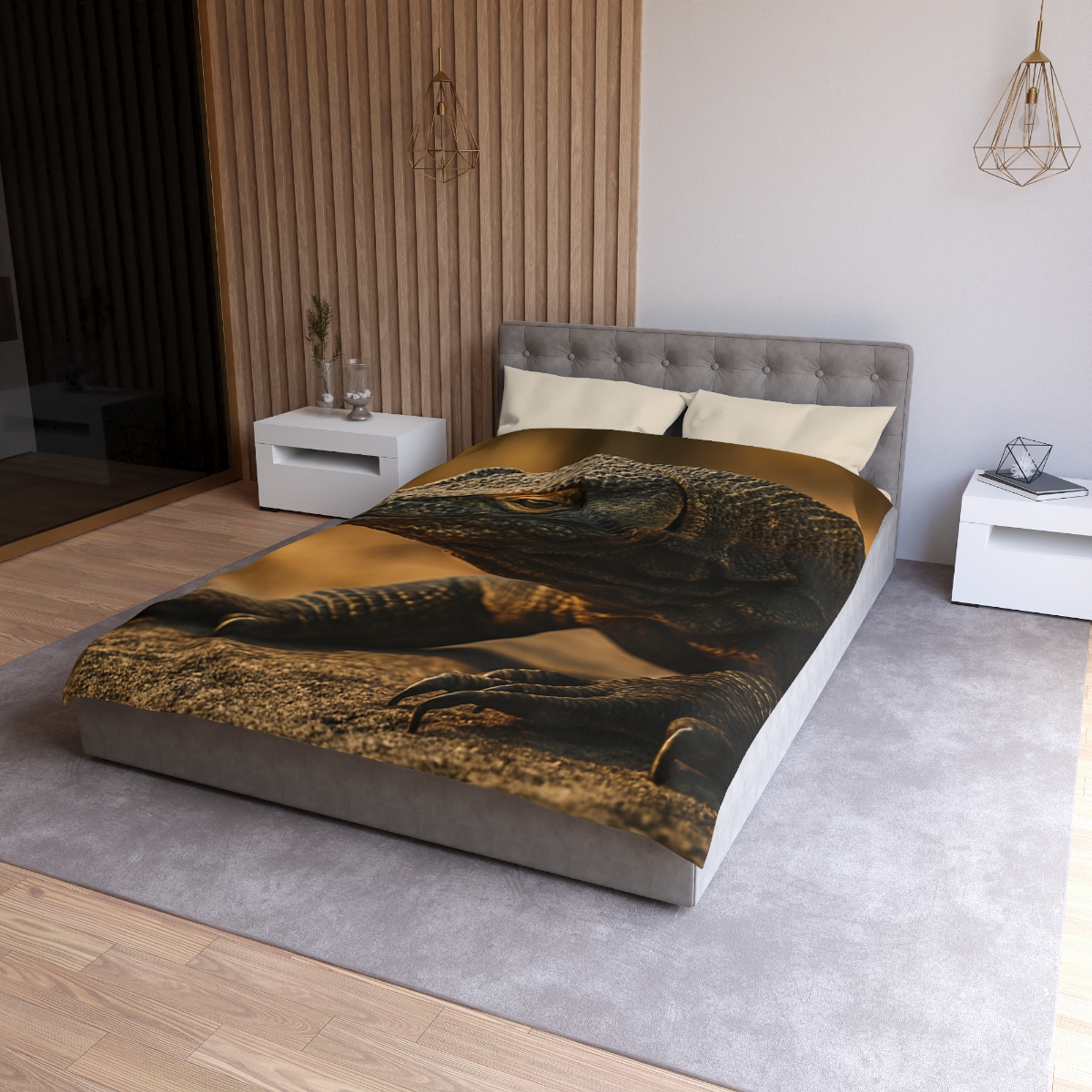 Molten Scale Komodo Dragon personalized bedding duvets