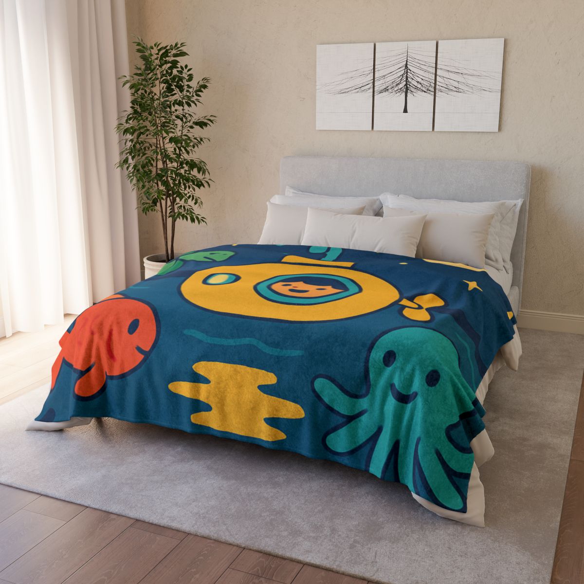 Starry Ocean Explorers trendy patterned blankets