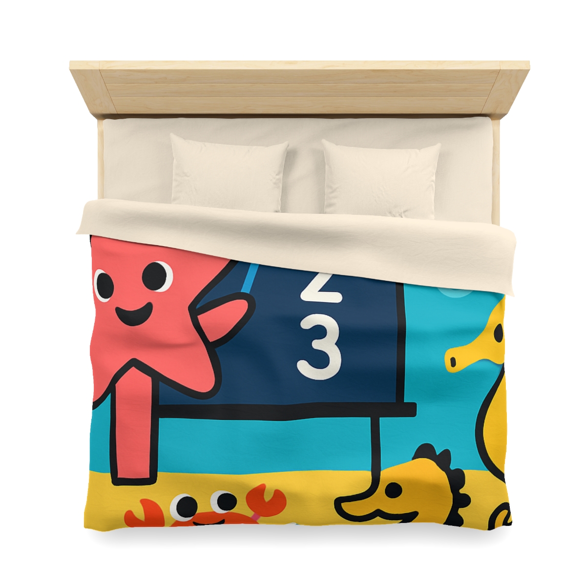 Starfish Schoolhouse Adventure designer printed duvets