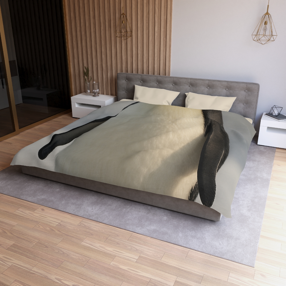 Frost Halo Emperor Penguin soft comforter duvets