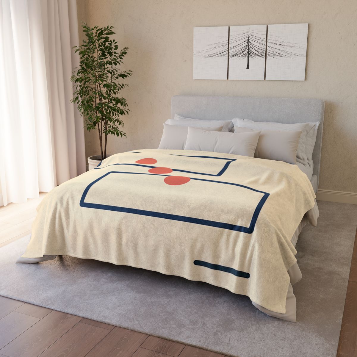 Offset Orbit Blocks personalized cozy blankets