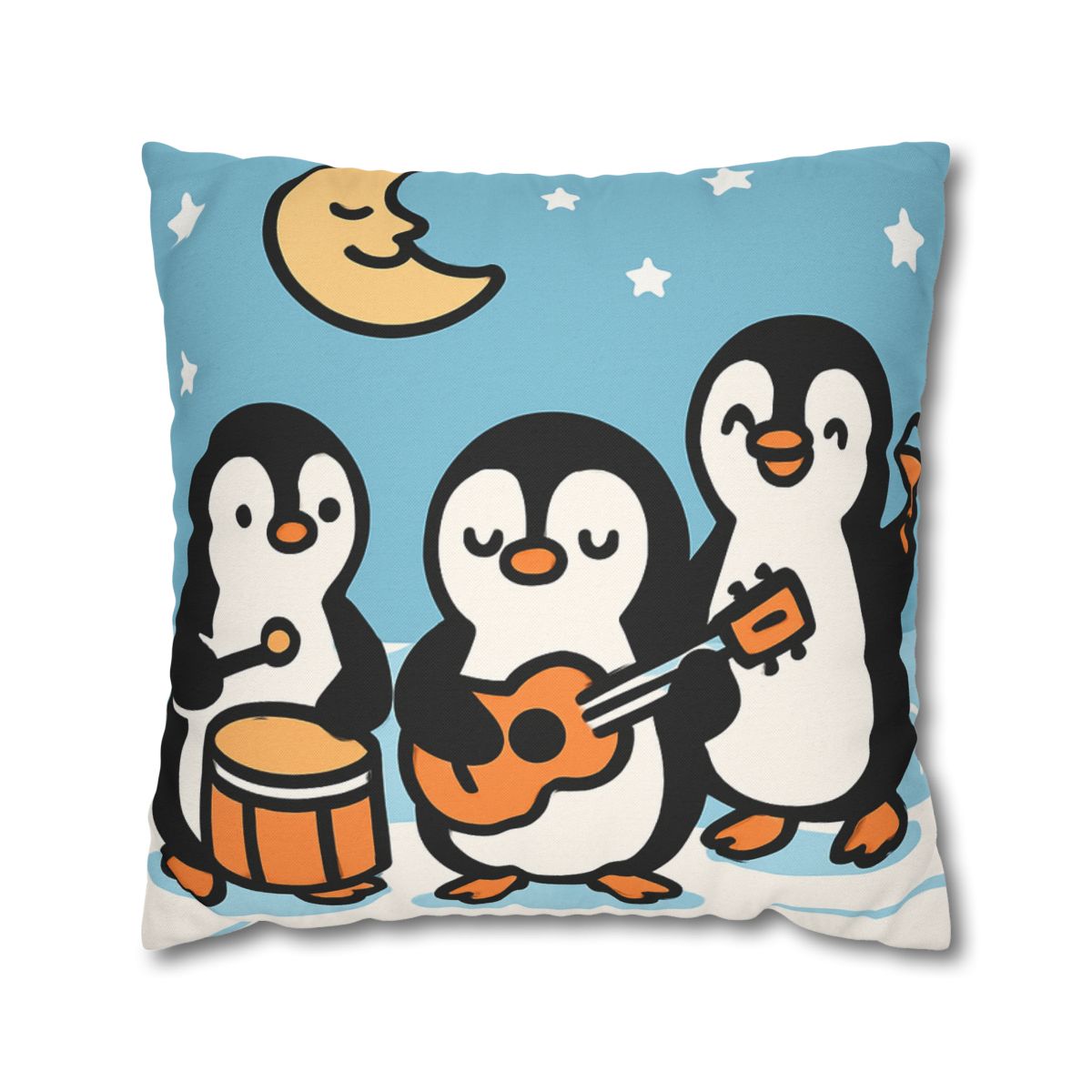 Moonlit Penguin Band custom pillow cases