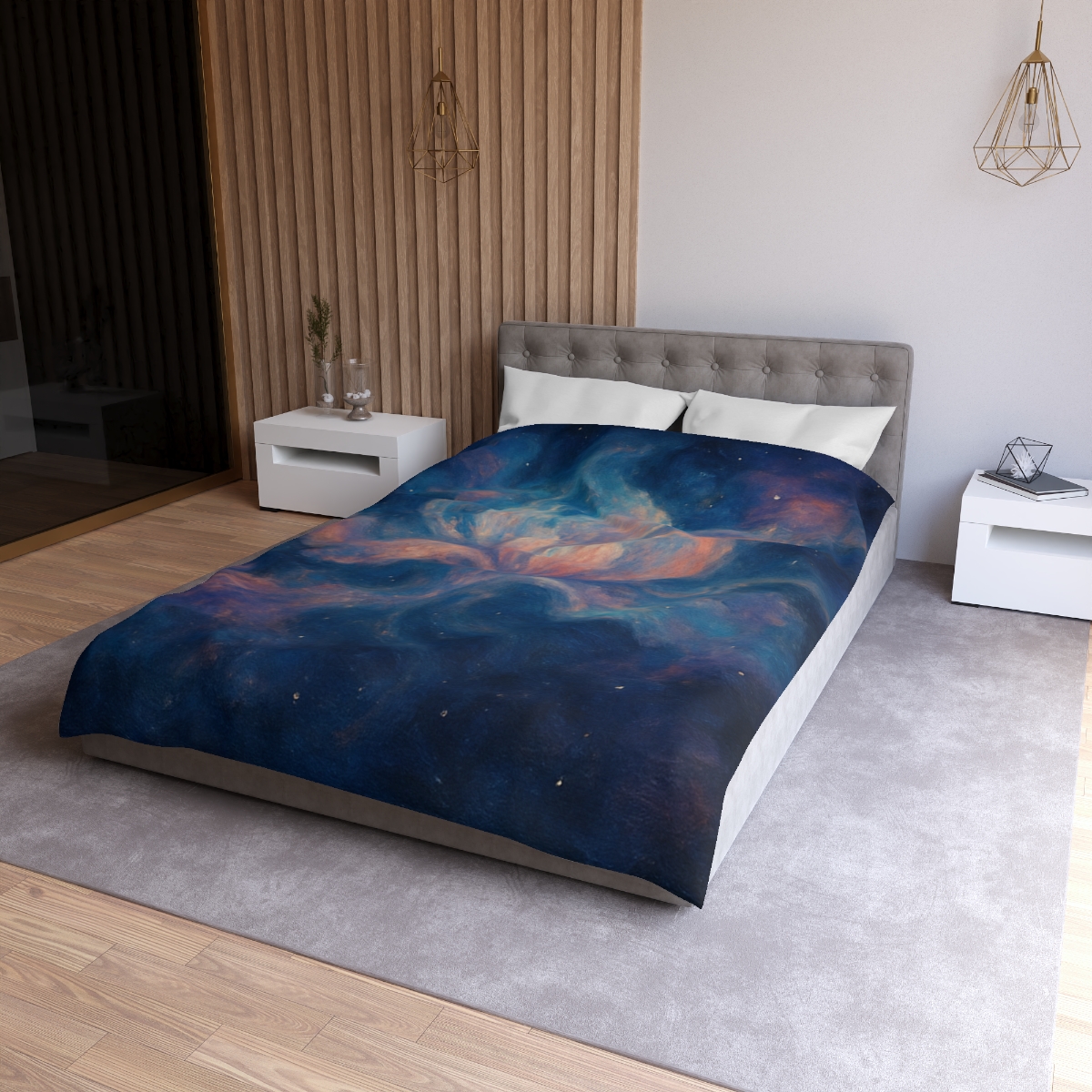 Velvet Plasma Bloom Tapestry custom duvets