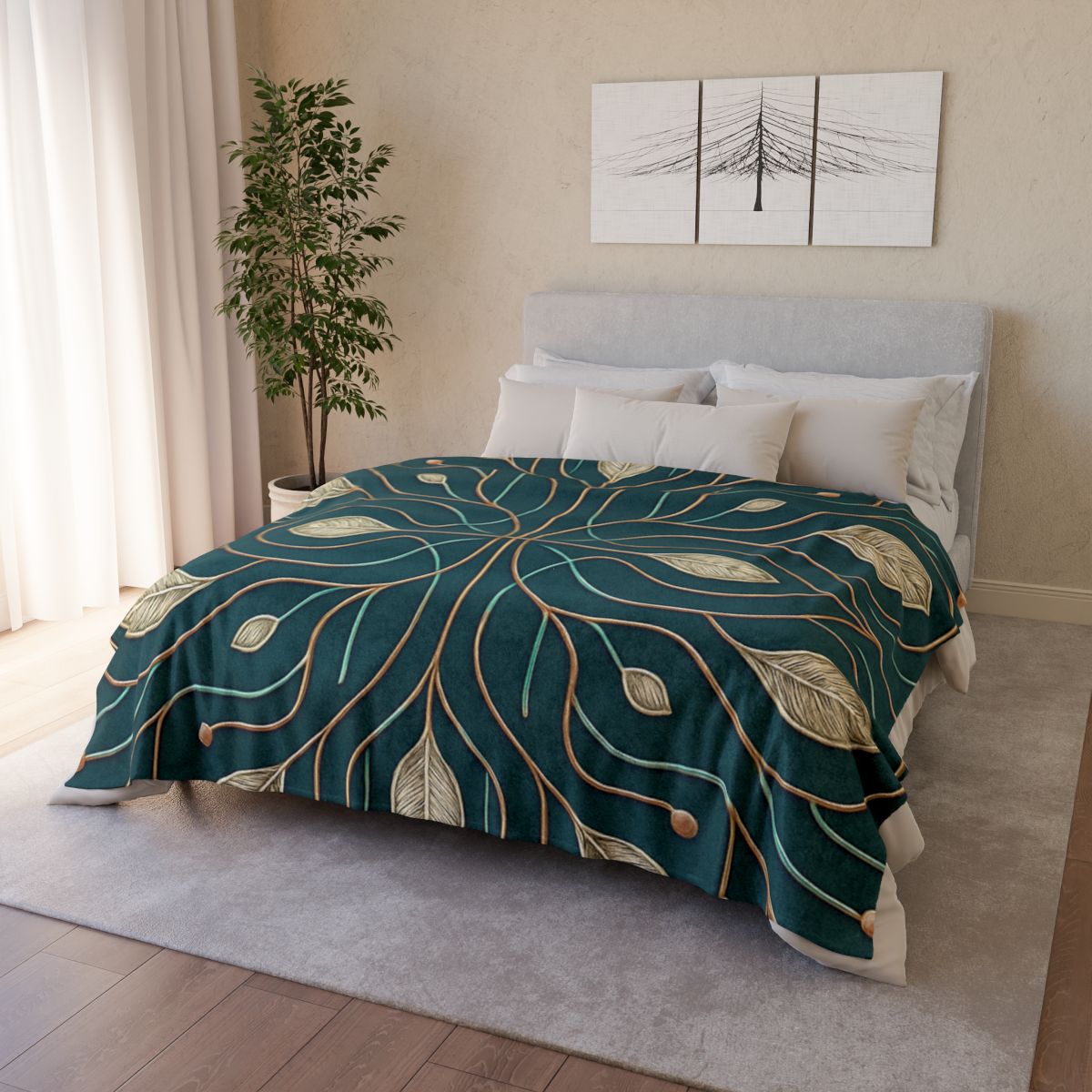 Vine Circuit Lattice custom blankets