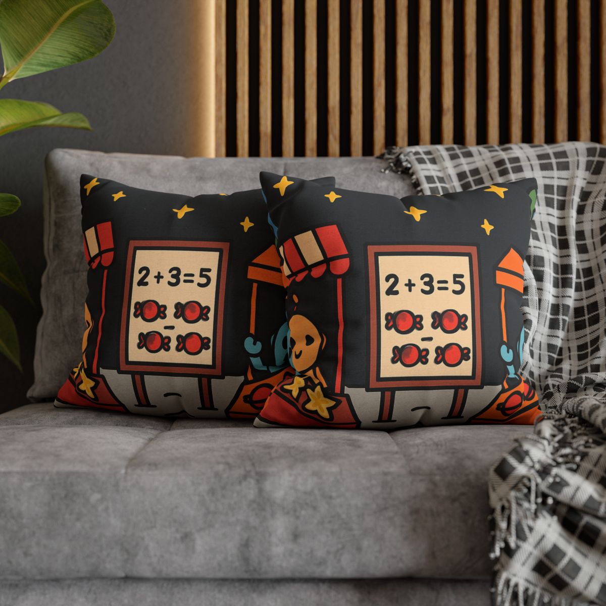 Moonlight Market Run By Friendly Robots custom pillow cases