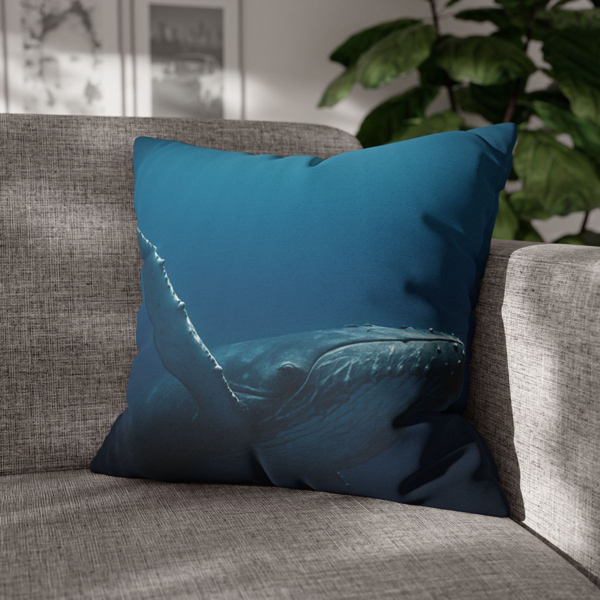 Nebula Dive Humpback Whale soft cotton pillow cases