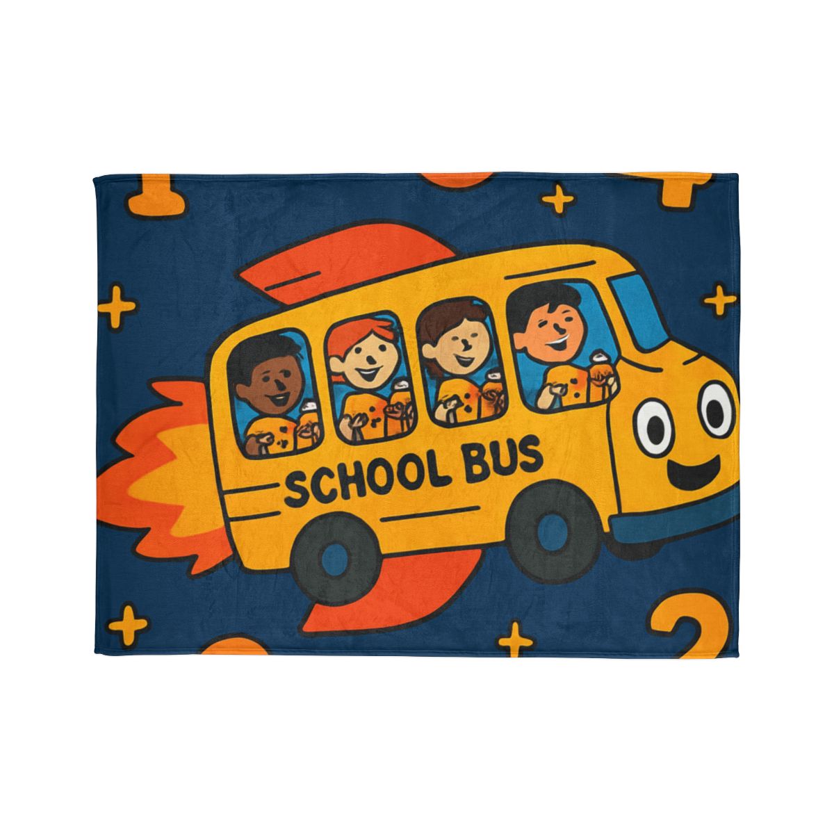 Rocket School Bus To Planet Math decorative home blankets