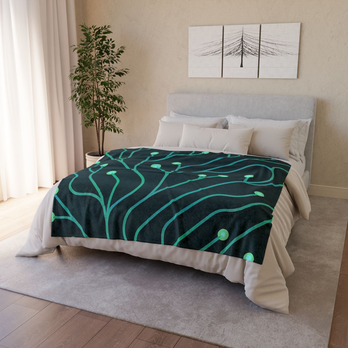 Vine Circuit Lattice trendy patterned blankets