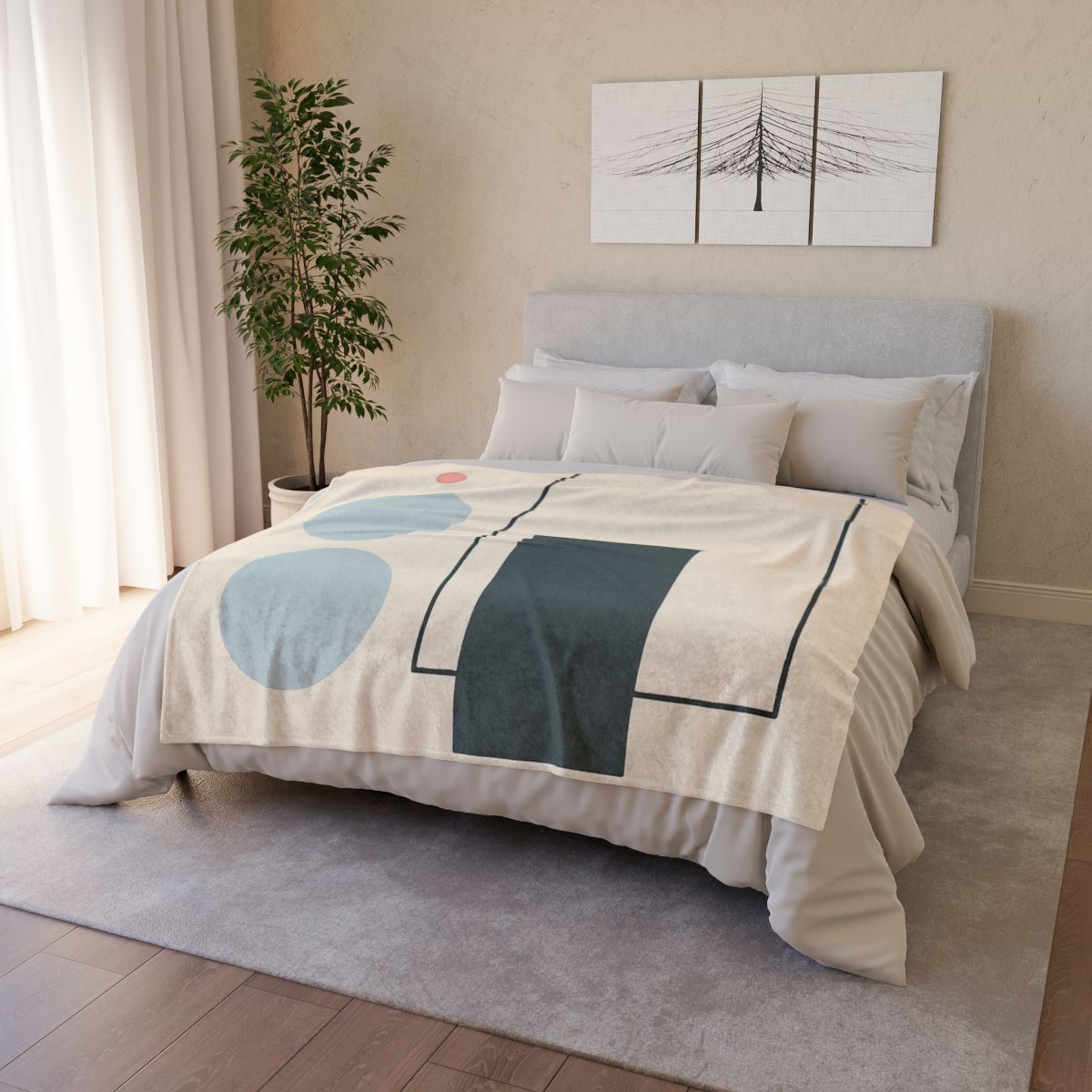 Offset Frame With Two Quiet Discs trendy patterned blankets