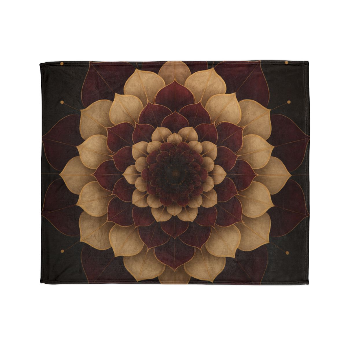 Petal Orbit Mandala personalized cozy blankets