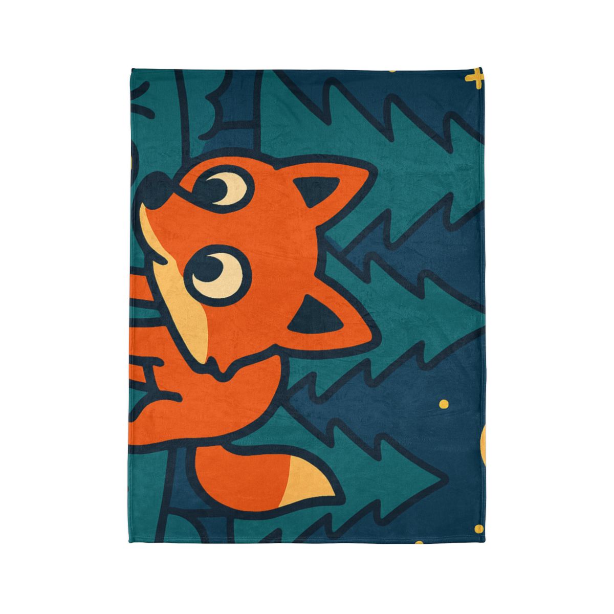Starlight Forest Fox personalized cozy blankets