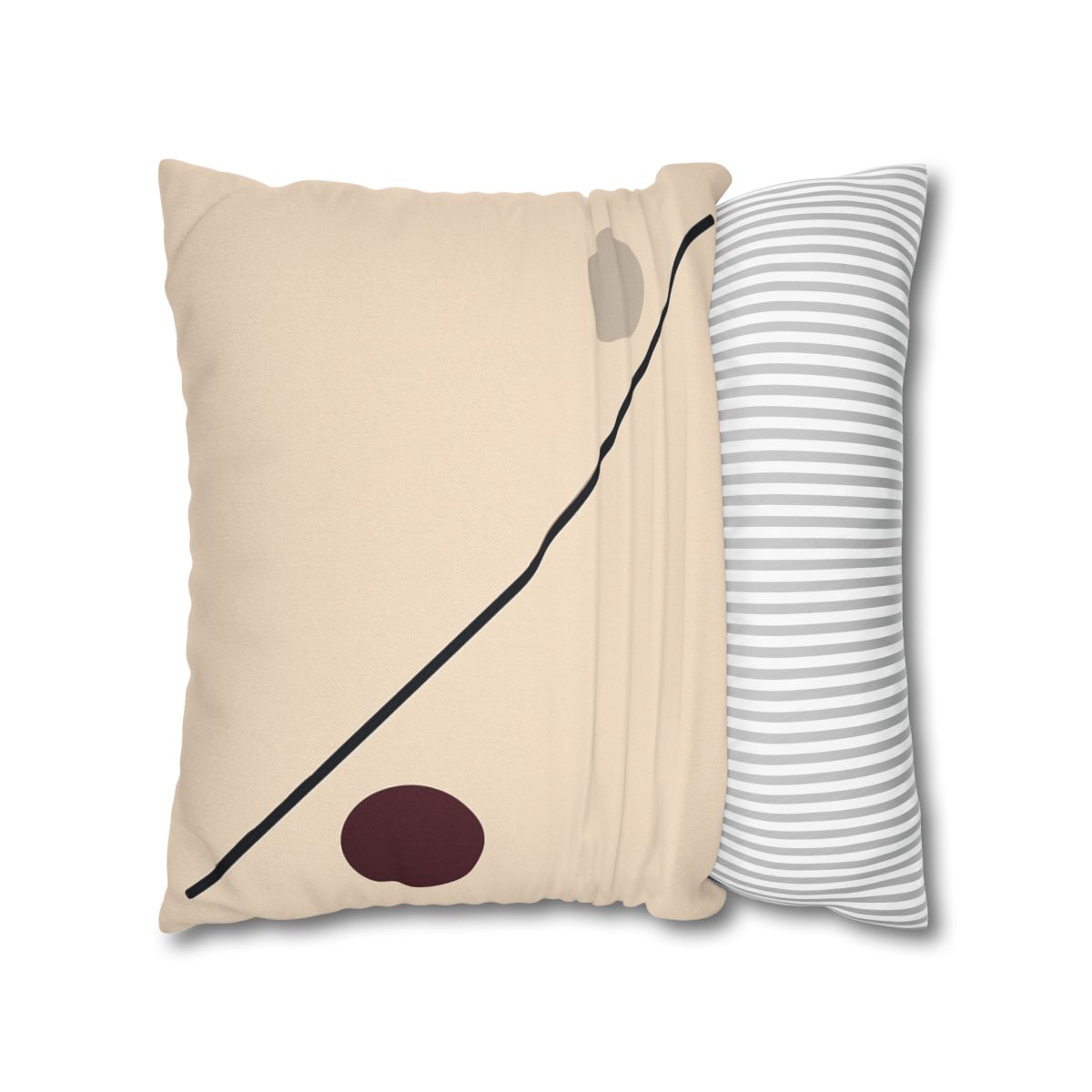 Diagonal Line And Twin Circles soft cotton pillow cases