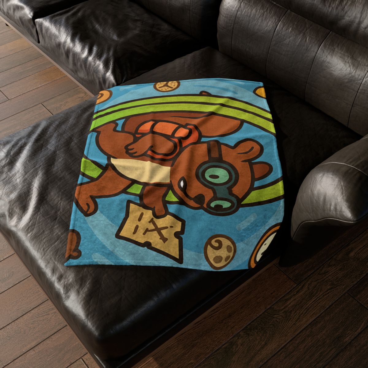 Time-Traveling Squirrel Explorer decorative home blankets