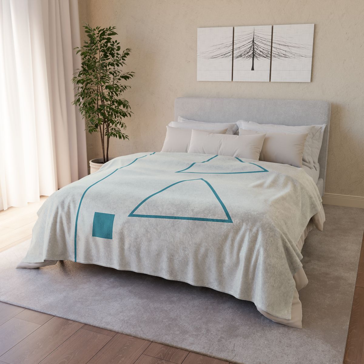 Staggered Triangles With Silent Axis personalized cozy blankets