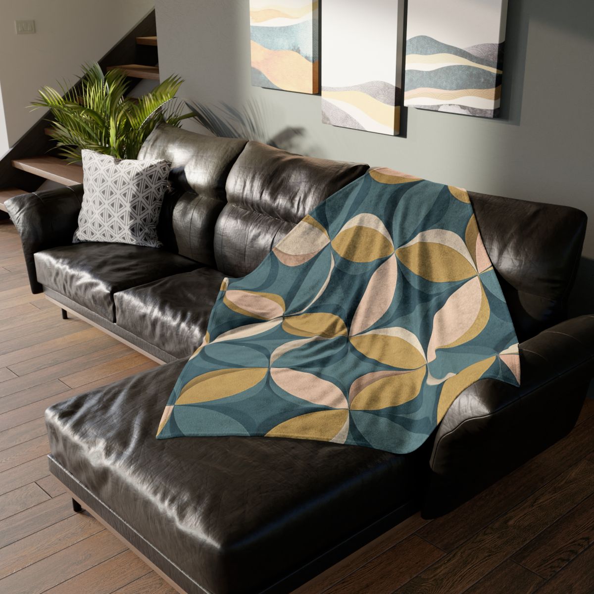 Petal Ripple Grid decorative home blankets