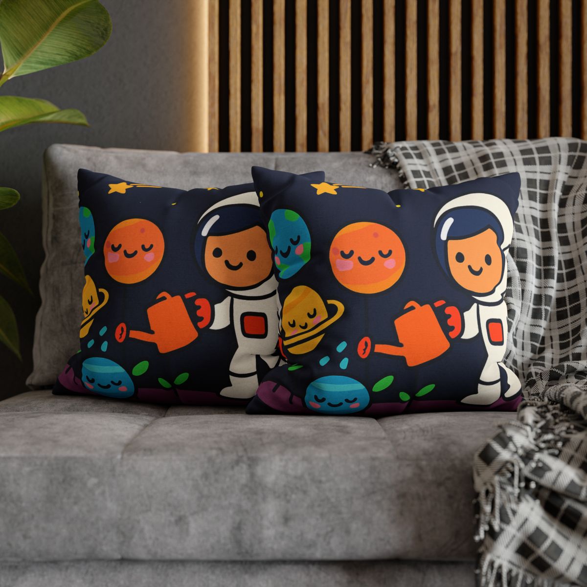 Galaxy Garden Of Friendly Planets comfortable bedding pillow covers