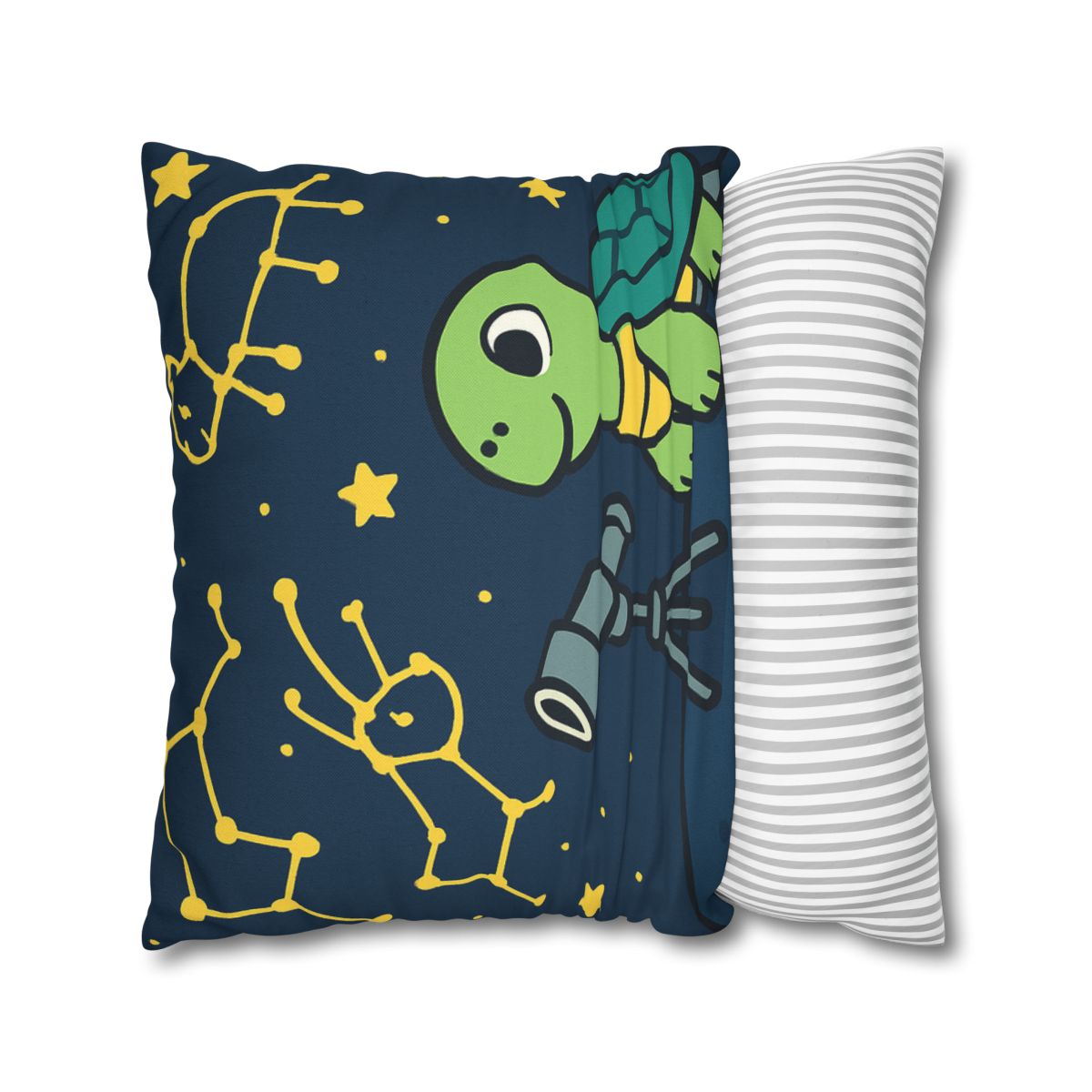 Stargazing Space Turtle trendy patterned pillow cases