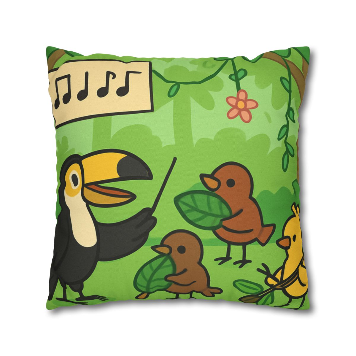 Rainforest Orchestra Of Birds stylish decorative pillowcases