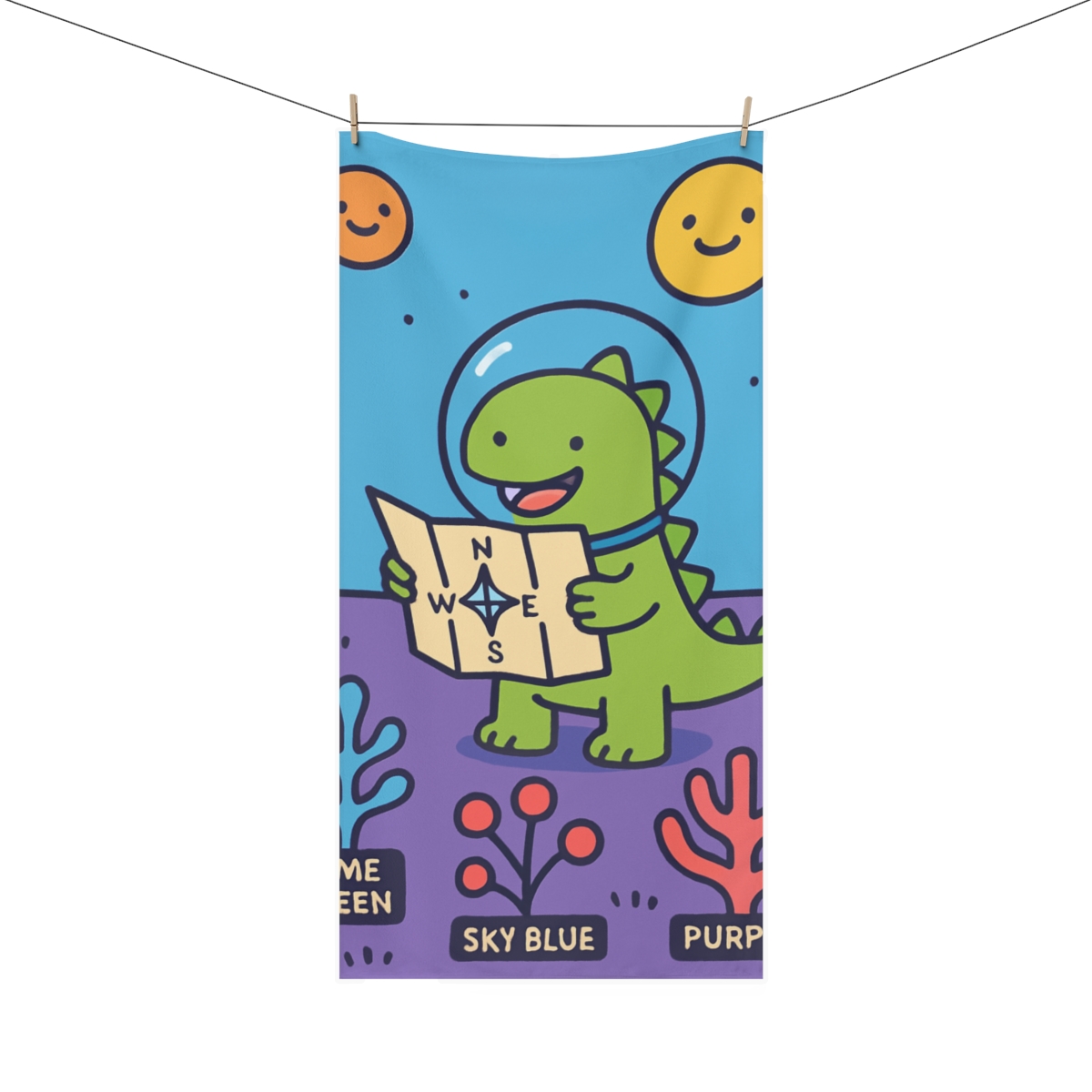 Cosmic Dino Explorer soft cotton towels