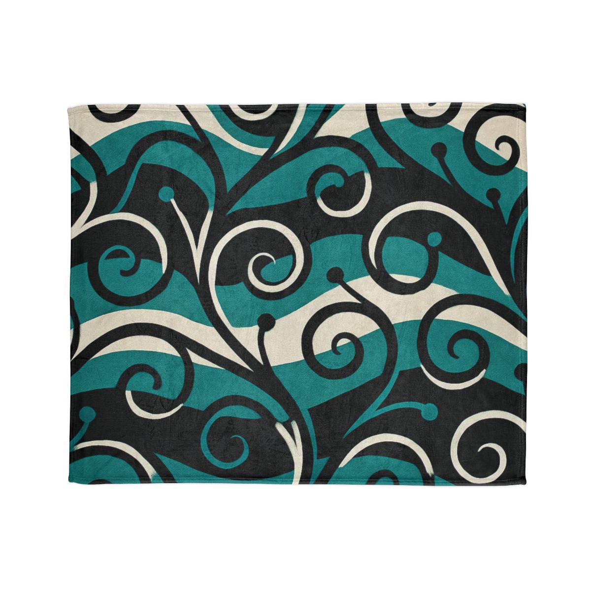 Vine Curl Wave Interference stylish throw blankets