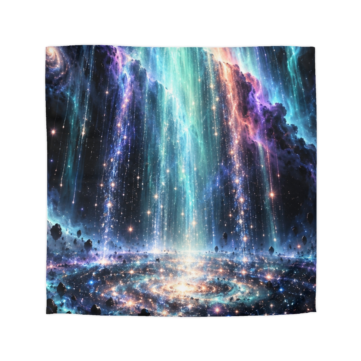 Aurora Starfall Cascade designer printed duvets [AI-3dc4d35a-6ed9dde917b4]