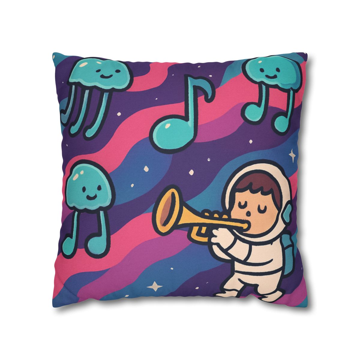 Nebula Jellyfish Orchestra designer print pillow cases